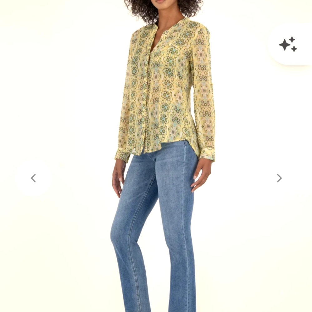 KUT From The Kloth Jasmine chiffon Blouse